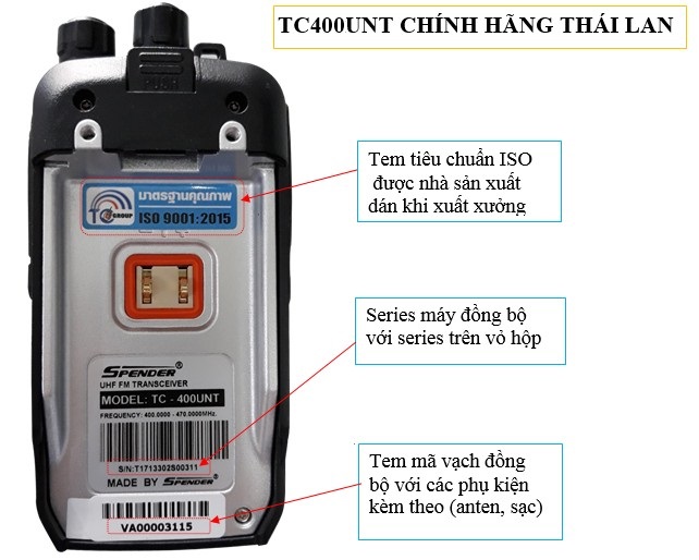 thân máy mặt sau tc-400unt